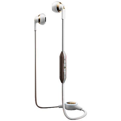 Gibson Trainer Ti100 Wireless Sports In-Ear Headphones with Mic/Remote White And Gold Gibson Trainer Ti100 Wireless Sports In-Ear Headphones with Mic/Remote White And Gold